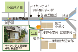 武蔵野あかり歯科までのアクセス方法です